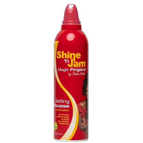 Ampro shine and jam magic fingers styling mousse for braiders
